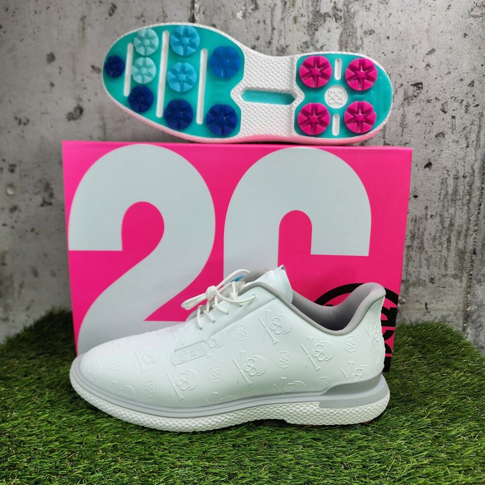 MSRP $250 G/FORE Gallivan2r Embossed Skull & Tees Golf Shoes Men's 12 White
